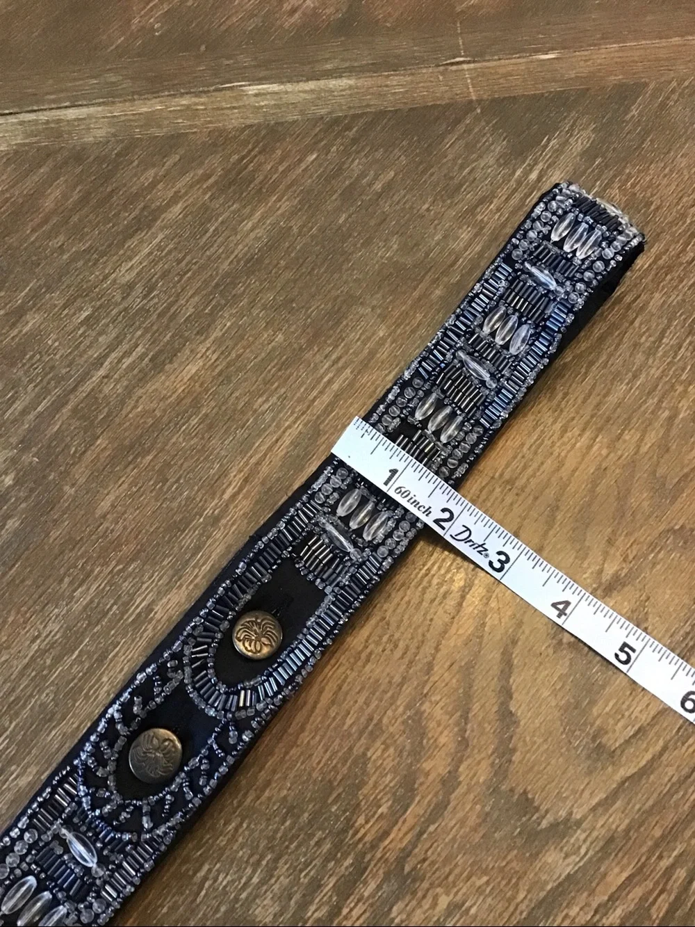 Vintage hand-beaded bohemian statement belt from Ibisco Y2K